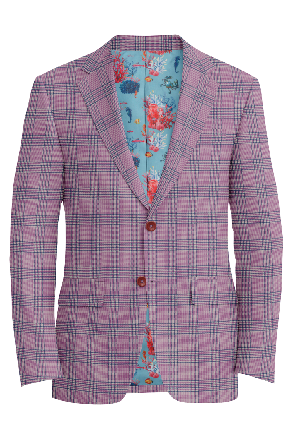 The Ambassador — Pink Navy Plaid jacket
