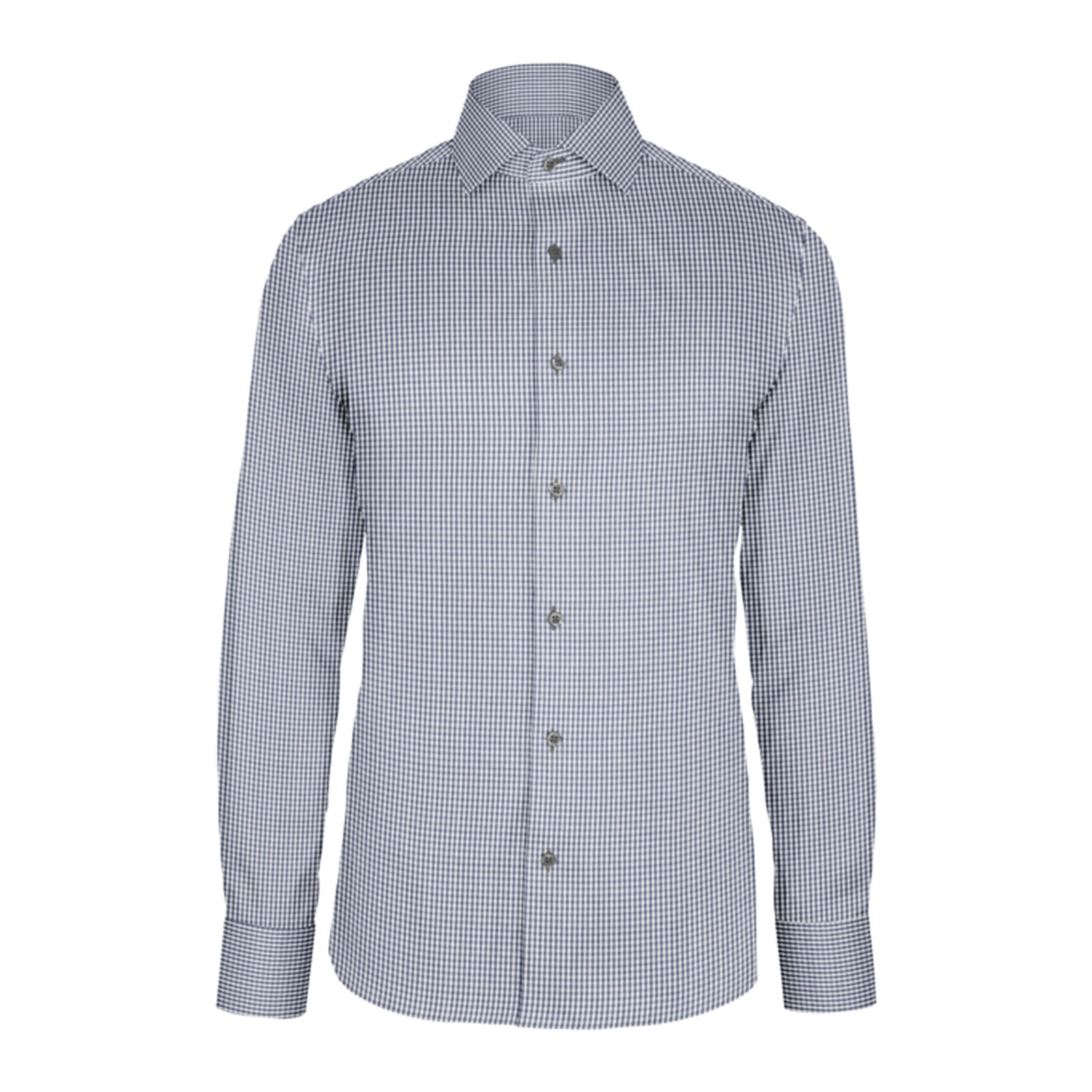 Navy Check Twill custom shirt