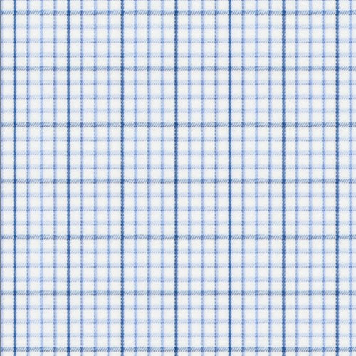 Blue Navy Check Twill fabric swatch