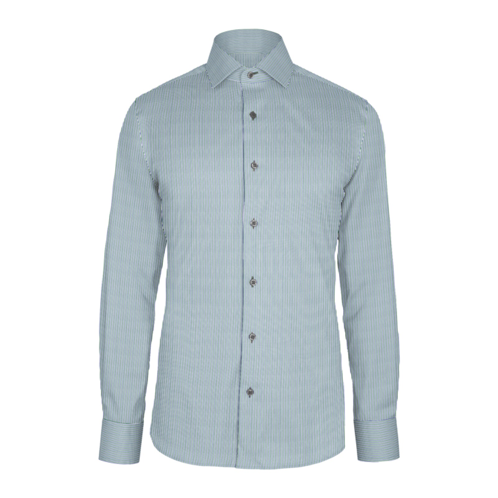 Blue Green Stripe Twill custom shirt