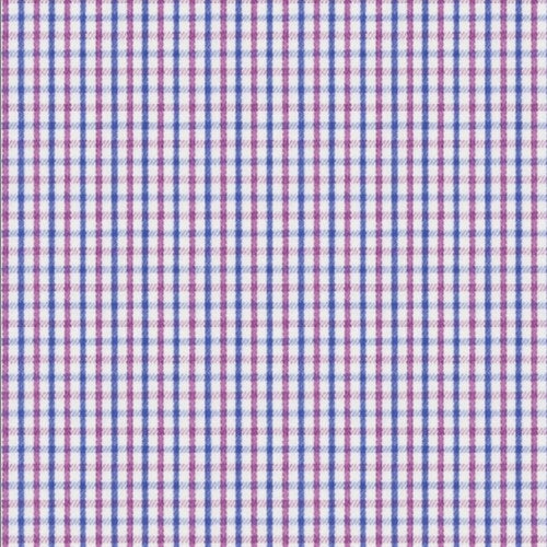 Blue Violet Check Twill fabric swatch