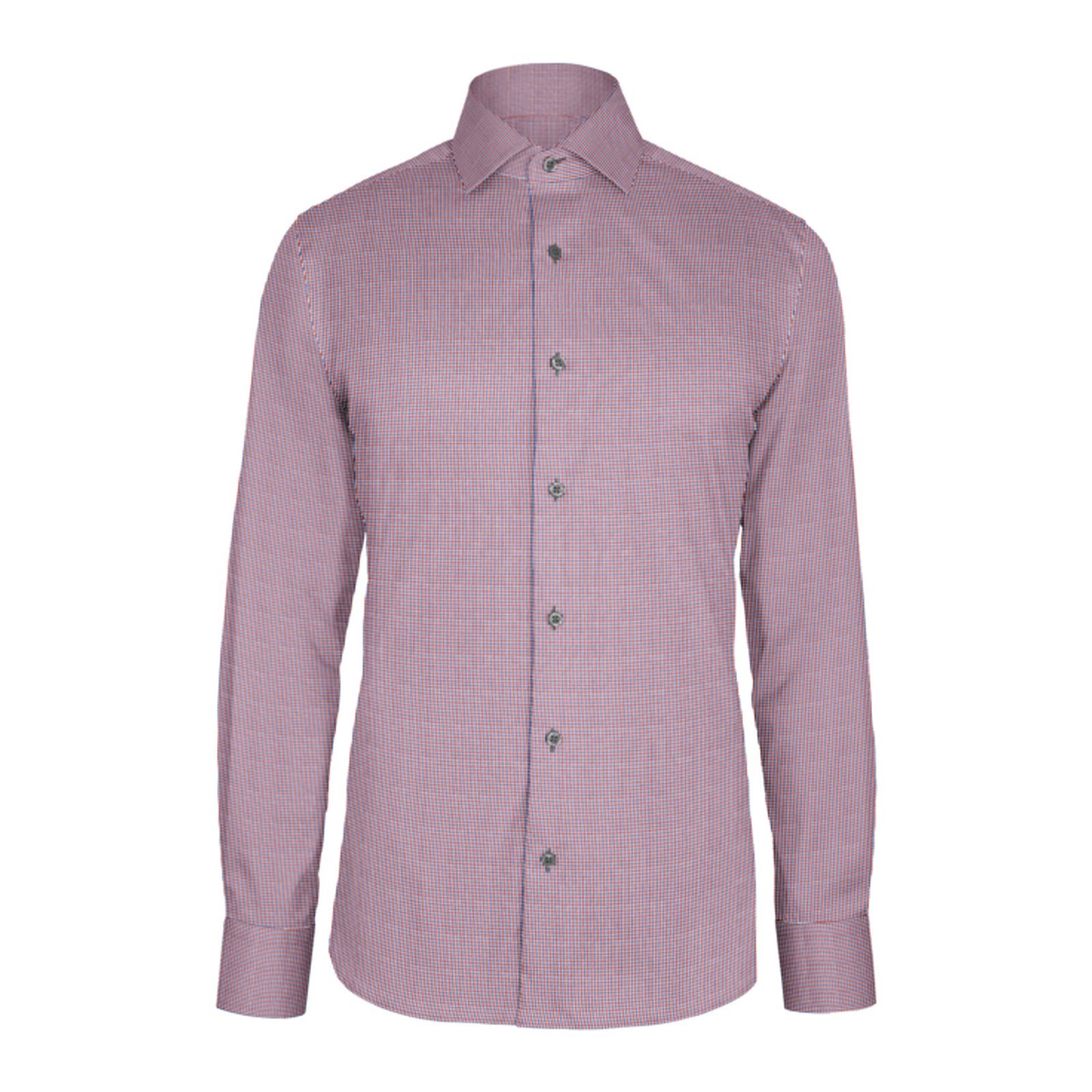 Blue Red Check Twill custom shirt