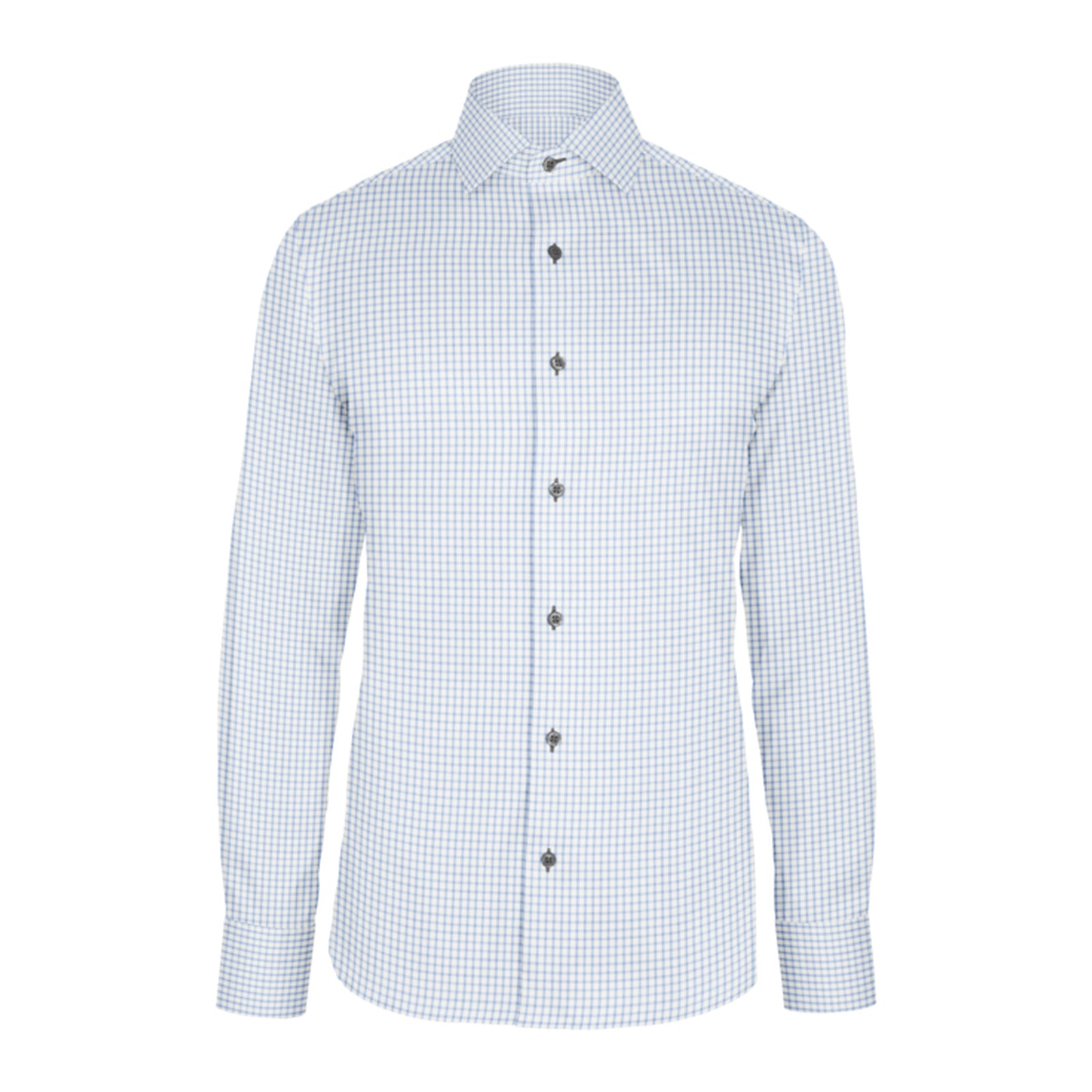 Light Blue Check Twill custom shirt