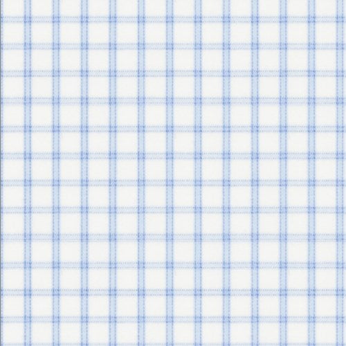 Light Blue Check Twill fabric swatch