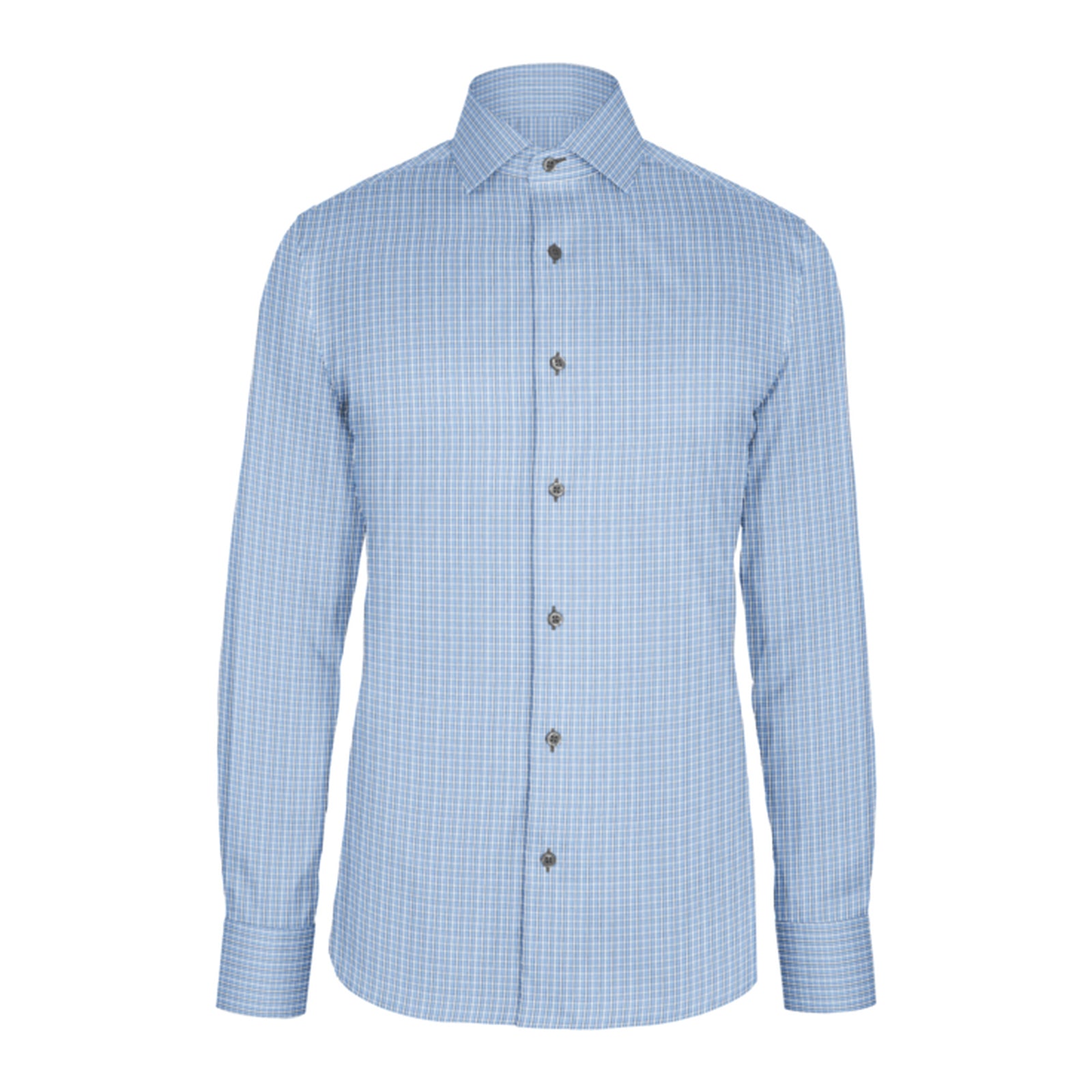 Blue Navy Check Twill custom shirt