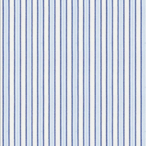 Blue Navy Stripe Twill fabric swatch