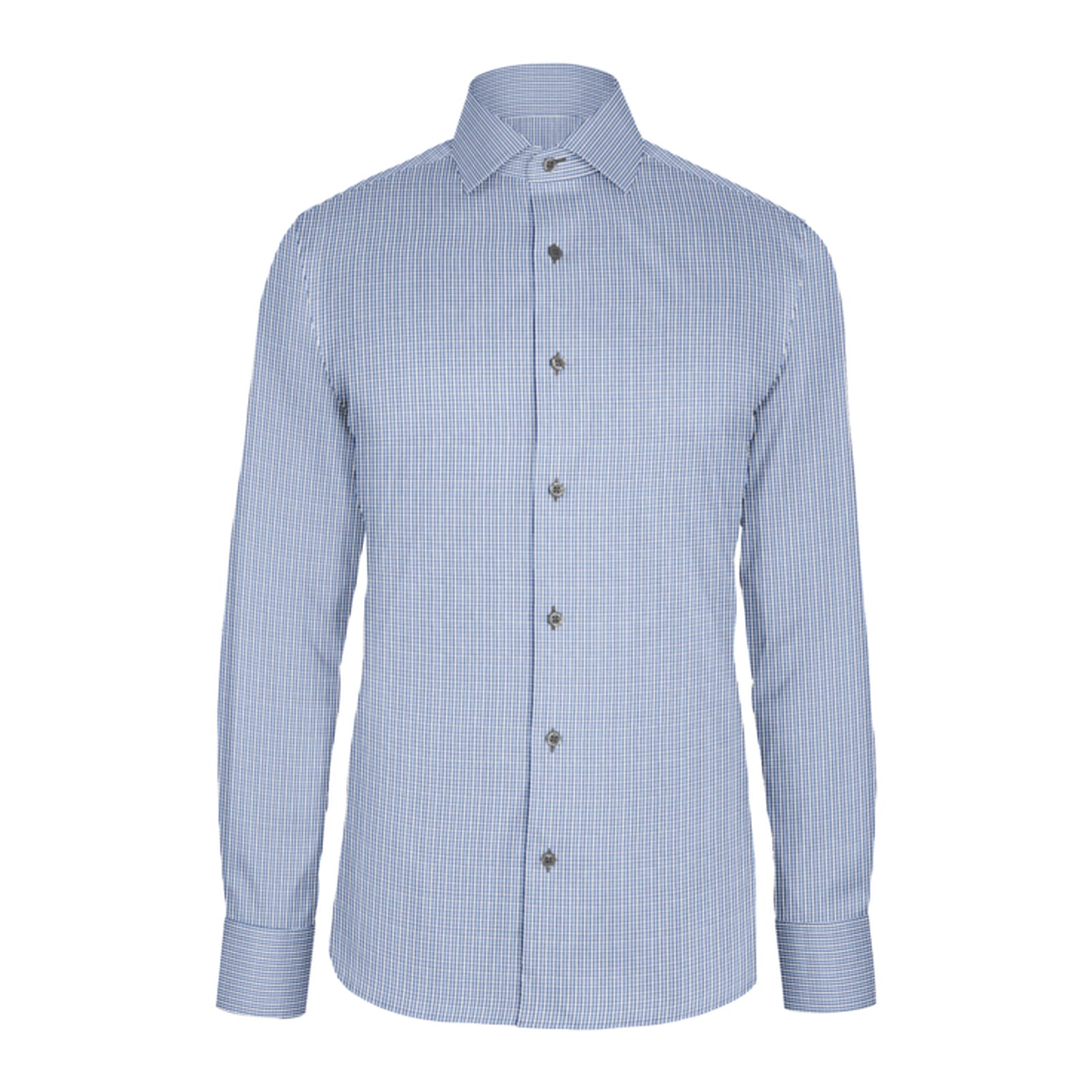 Blue Navy Check Twill custom shirt