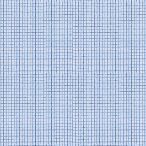 Blue Multi Check fabric swatch