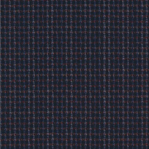 Lanificio di Lusso aubergine basket check fabric swatch