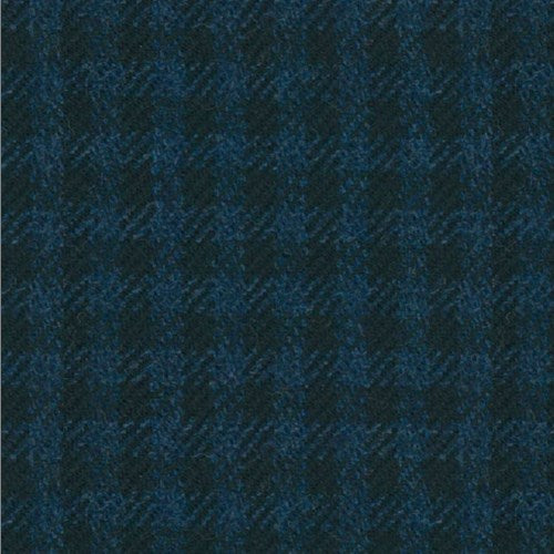 Kensington blue check fabric swatch