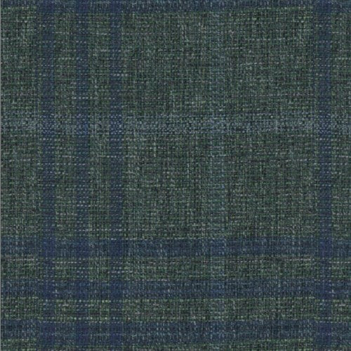 Guabello olive navy track window plaid fabric swatch