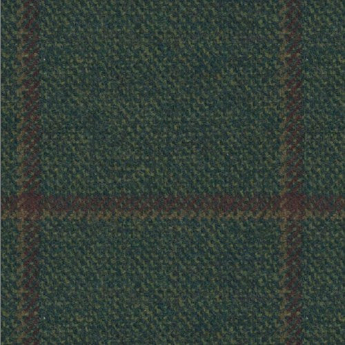Kensington green wine windowpane fabric swatch