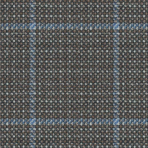 Lanificio di Lusso tan light blue birdseye window fabric swatch