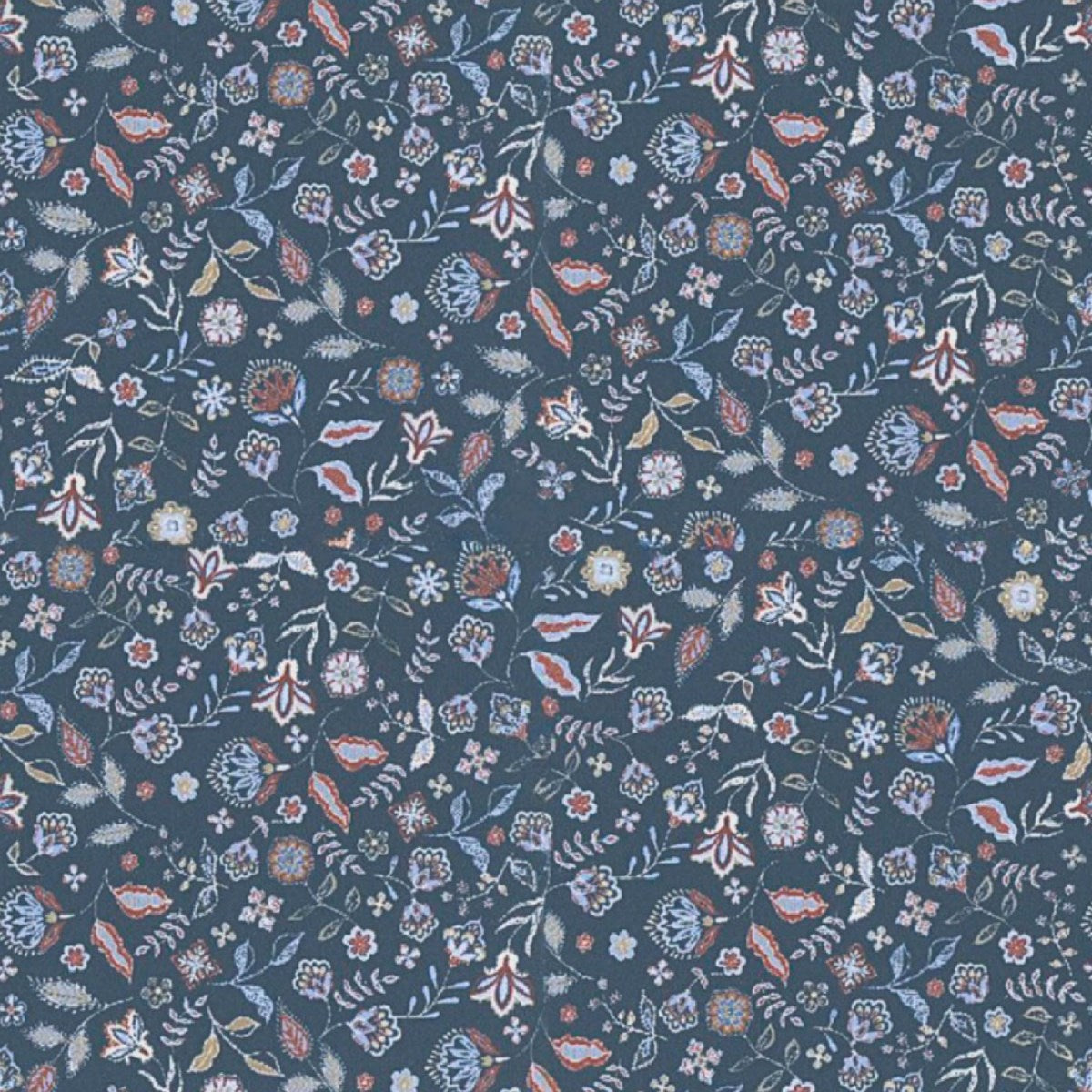 Navy Woodsong fabric swatch