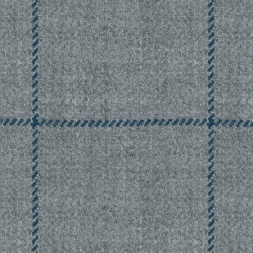 Kensington light grey navy windowpane fabric swatch