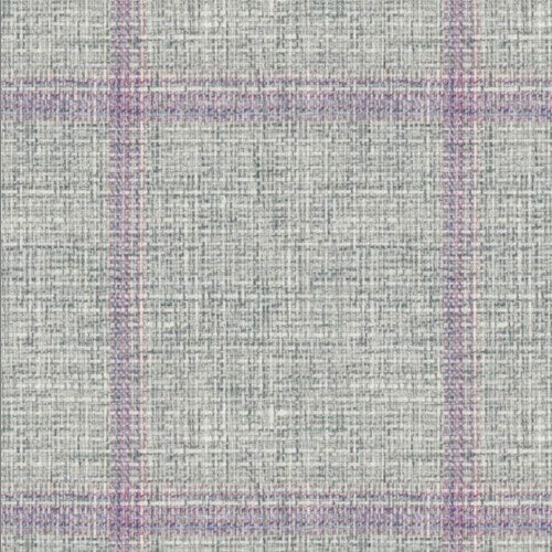 Guabello grey lavender windowpane fabric swatch