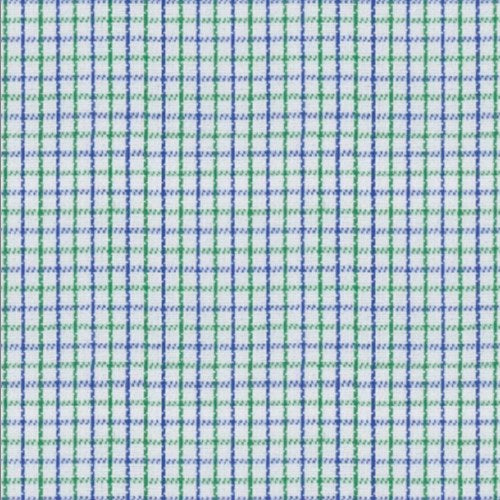 Blue Green Mini Tattersall fabric swatch