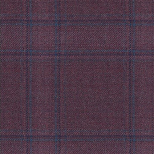 Reda Berry Blue Window Border Jacket fabric swatch