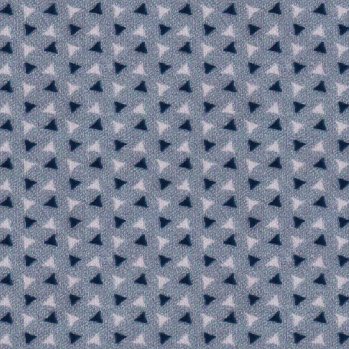 Blue White Navy Triangle fabric swatch