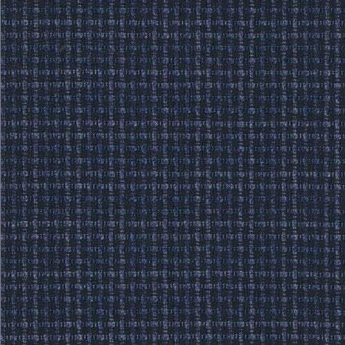 Lanificio di Lusso navy basket check fabric swatch