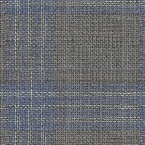Lanificio di Lusso taupe grey plaid fabric swatch