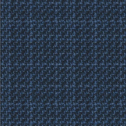 Lanificio di Lusso blue textured check fabric swatch