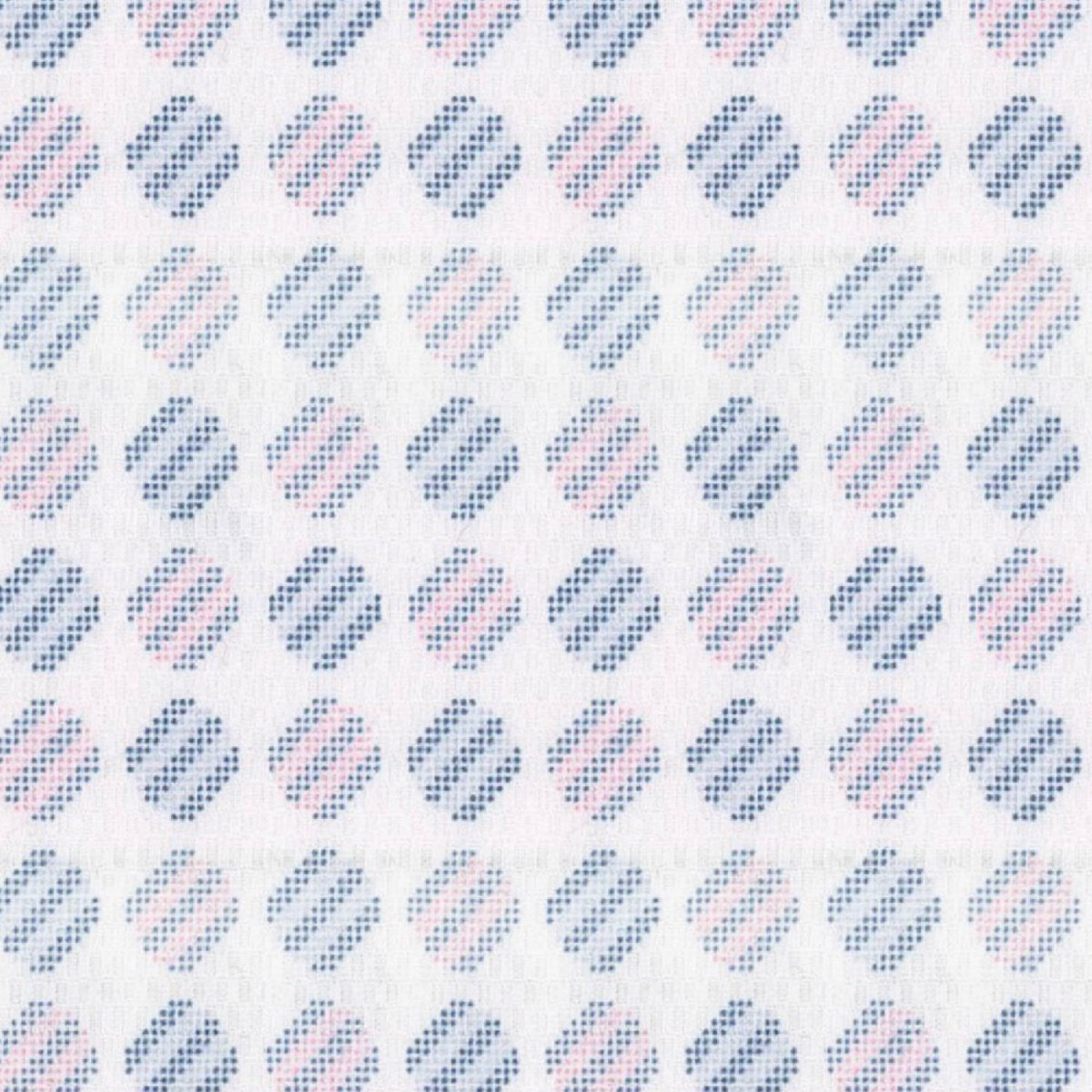 Blue Pink Circle Stripe fabric swatch