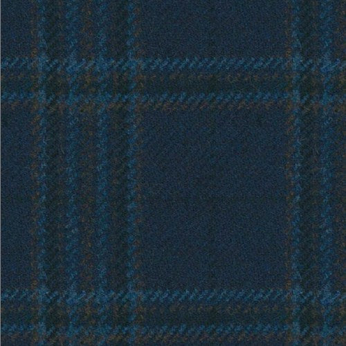 Kensington navy brown plaid fabric swatch