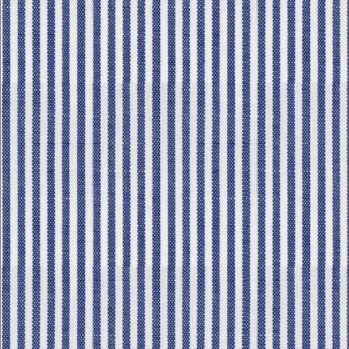 Navy Pencil Stripe fabric swatch