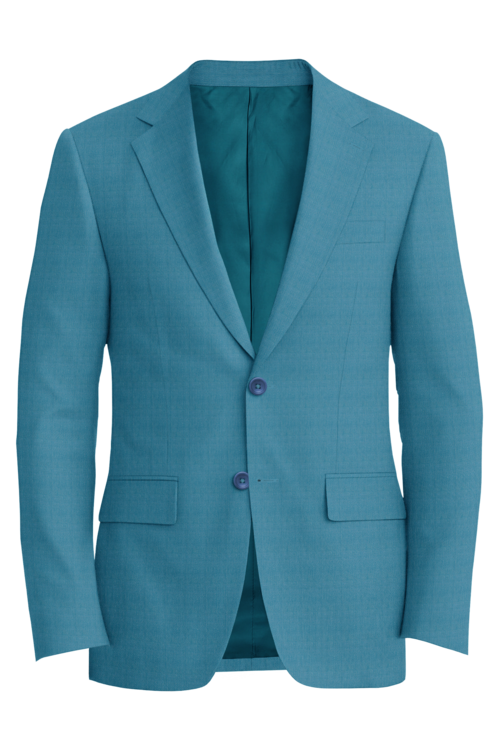 Lanificio di Lusso Turquoise Mesh Jacket in turquoise mesh fabric