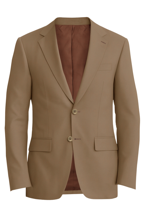 Kensington Tan Solid Jacket in tan solid fabric