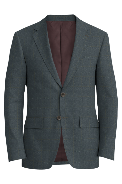 Kensington Grey Donegal Windowpane Jacket in grey donegal windowpane fabric