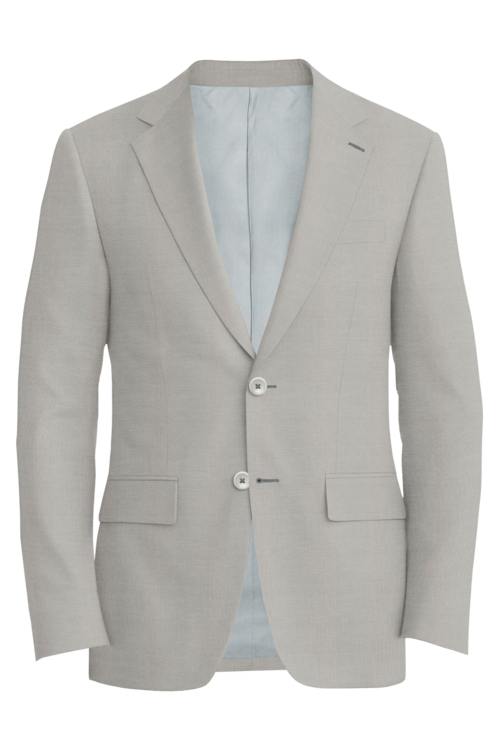 Guabello Grey Basketweave Jacket in grey basketweave fabric