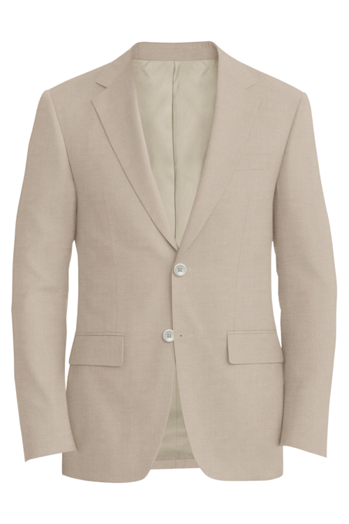 Guabello Sand Basketweave Jacket in sand basketweave fabric
