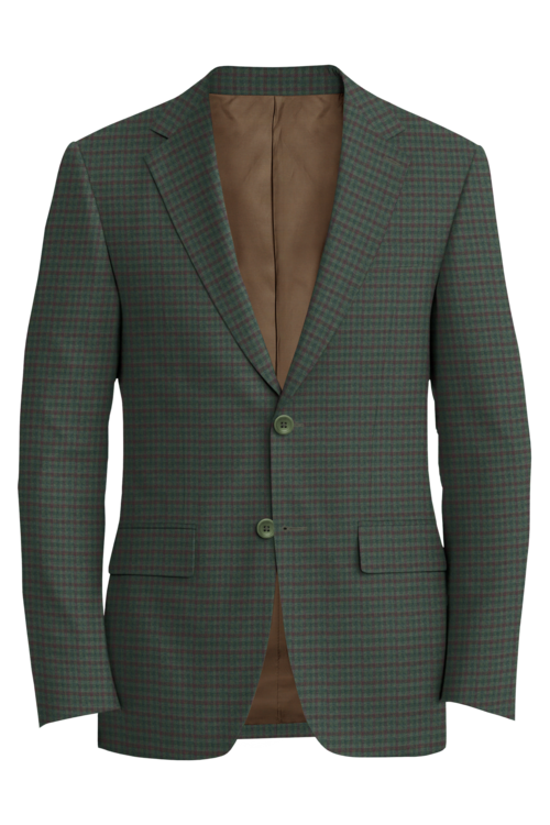 Kensington Olive Wine Check Jacket in olive wine check fabric