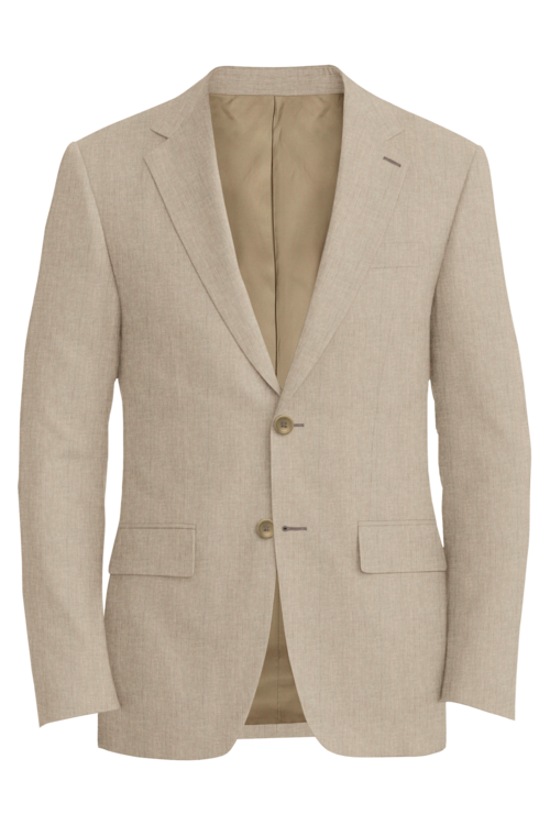 Guabello Beige Mouline Twist Jacket in beige mouline twist fabric