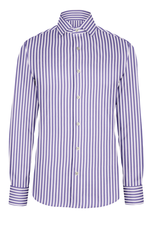 Purple Awning Stripe custom shirt — official long-sleeve visualization