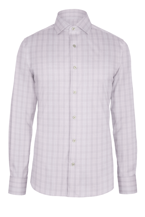 Silver Reverse Plaid custom shirt — official long-sleeve visualization