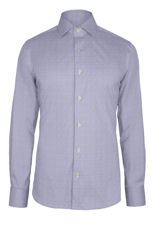 Blue Purple Mini Tattersall custom shirt — official long-sleeve visualization