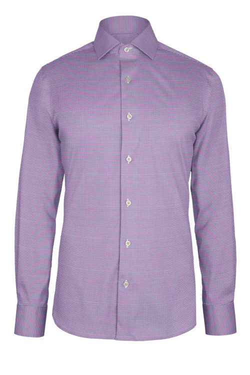 Lavender Mini Dobby custom shirt — official long-sleeve visualization