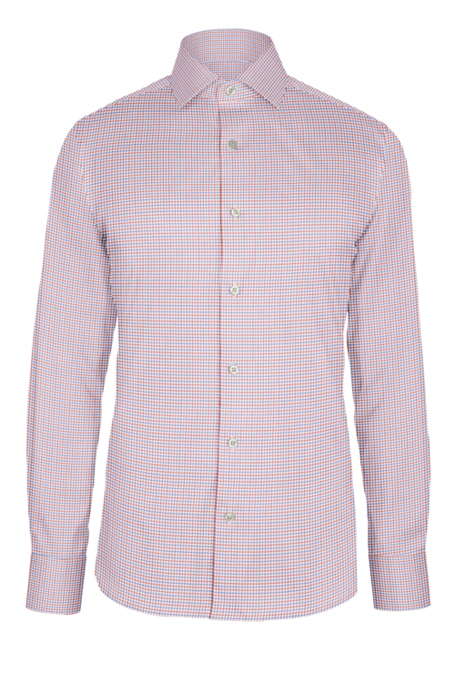 Orange Blue Tattersall custom shirt