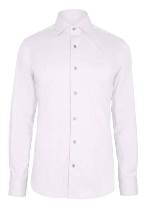 White Cross Box Dobby custom shirt — official long-sleeve visualization