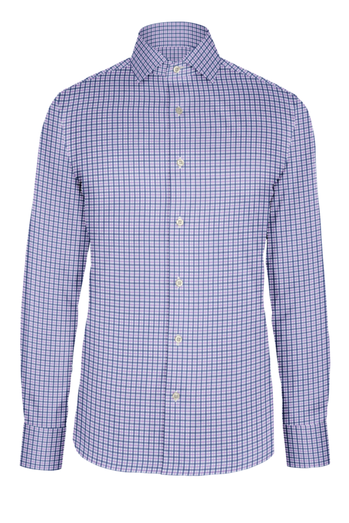 Lavender Navy Plaid custom shirt