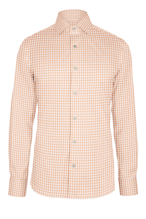 Orange Track Check custom shirt