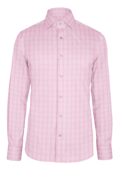 Pink Reverse Plaid custom shirt — official long-sleeve visualization