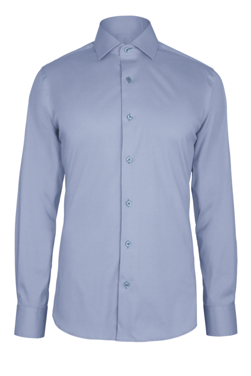 Blue Solid Twill custom shirt