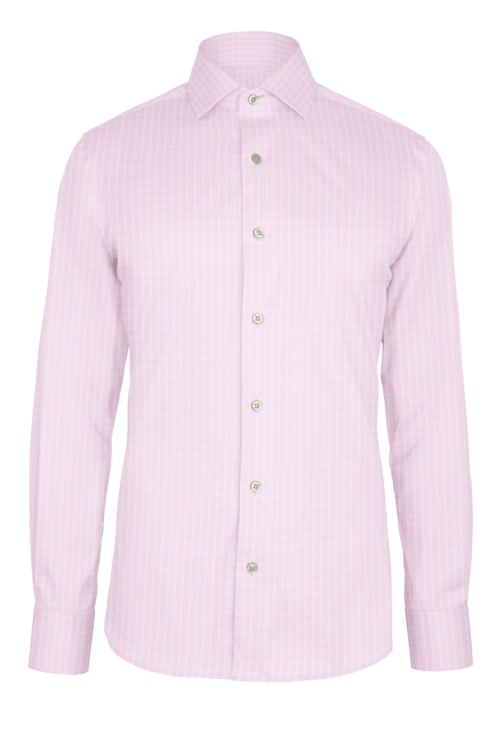 Pink Micro Graph Check custom shirt