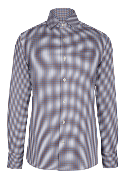 Brown Navy Plaid custom shirt