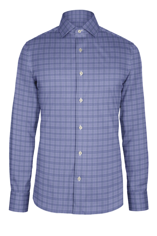 Blue Navy Glen Plaid custom shirt
