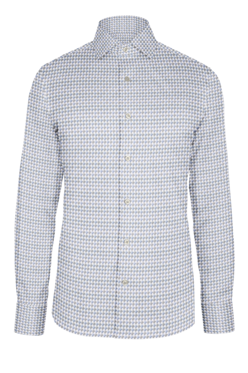 Blue Grey Tri Dobby custom shirt